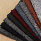 Aidase Gray Wool Tweed Winter Suit for Men Herringbone Slim Fit Formal Groom Tuxedo 3 Piece Wedding Male Suits (Jacket+Vest+Pants) aidase-shop