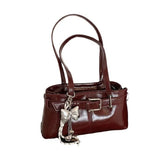 AIDASE  -  Vintage Coffee Color Casual Tote Shoulder Bag Women Cute Shopping Bag Female Handbag aidase-shop