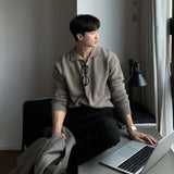 AIDASE  -  Loose Black Knitwear for Men Autumn New Style Japanese Style Loose Size Large Spring Autumn Men's Pullover Sweater aidase-shop