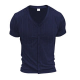 AIDASE  -  Men's Summer Imitation Hemp Bamboo Loose Casual Breathable Trend Button Cardigan INS Hot Sale Short Sleeves aidase-shop
