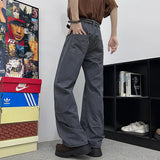 AIDASE  -  American Style Men's Overalls High Street Curved Knife Design Trendy Loose Straight Wide Leg Casual Stylish Pants 21E5826 aidase-shop