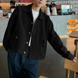 AIDASE  -  Men Jackets Patchwork Lapel Long Sleeve Zipper Casual Male Thin Coats Streetwear Loose Fashion Men Outerwear S-5XL aidase-shop