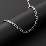 AIDASE  -  6 mm Stainless Steel Men Figaro Chain Necklace Silver Color Basic Chain Necklace For Women Hip Hop Jewelry Party Accessories aidase-shop