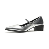 AIDASE  -  New Womens Mary Jane Shoes Fashion Soft Leather Low Heels for Woman French Pointed Tip Casual Shoes Designer Shoes Zapatos Mujer aidase-shop