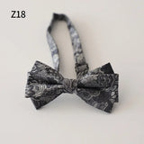 AIDASE  -  12*6CM Luxury Paisley Bow Ties For Men Adult Gray Brown Floral Soft Bowties Wedding Party Groom Formal Butterfly Shirt Accessory aidase-shop