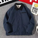 Aidase Vintage American Detroit Jacket Men Women Retro Solid Loose Cargo Coat Washed Cotton Casual Bomber Jacket Spring Autumn Top aidase-shop
