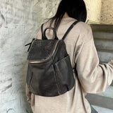 AIDASE  -  Custom Initials Vintage Backpacks For Women Luxury Designer Handbag Purses New In PU Imitation Cow Leather Washing Shoulder aidase-shop