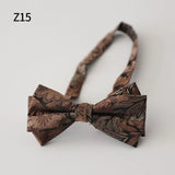 AIDASE  -  12*6CM Luxury Paisley Bow Ties For Men Adult Gray Brown Floral Soft Bowties Wedding Party Groom Formal Butterfly Shirt Accessory aidase-shop