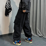 Aidase Black Cargo Pants for Men Oversize Cargo Trousers Male Green Loose Casual Japanese Streetwear Hip Hop Pocket Big Size