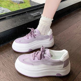 AIDASE  -  Spring New Women's Platform Wedge Sneakers Thick Sole Height Increasing Casual Fashion Versatile Lace up Board Shoes aidase-shop