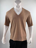 AIDASE  -  Summer New Arrival European & American Casual Men's Half-Sleeve Striped Knitted Shirt, Stretchy, Loose V-Neck T-Shirt