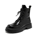Aidase Autumn Men Japan Karajuku Korean Style Fashion High Top Streetwear Thick Platform Boots Casual Leather Shoes Male Lace Up Shoes aidase-shop