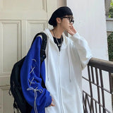 AIDASE  -  Fashion Zipper Pockets Spliced Bandage Hoodies Sweatshirts Men's Clothing Autumn New Loose Korean Tops Casual Sweatshirts aidase-shop