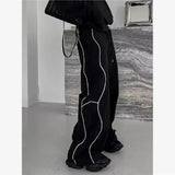 AIDASE  -  American Style Casual Pants Men's Women's Spring Summer Cool Feeling Loose Drawstring Long Trousers Straight Leg Design aidase-shop