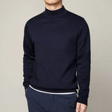 AIDASE  -  Autumn and Winter Half Turtleneck Sweater Men Bottoming Sweater Solid Color Long Sleeve Couple Japanese Knitted Sweater Men aidase-shop