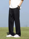 AIDASE  -  Summer Straight Pants Korean Fashion Casual Trousers Lightweight Breathable Semi-Wide Slacks Drape Suit Street Pants Male aidase-shop