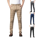 AIDASE  -  Men's Fashion Casual Mid Waist Slim Pants Daily Home Straight Pants aidase-shop