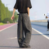 AIDASE  -  Summer New Men Cargo Pants American Style Multi-Pocket Loose Straight Wide-Leg Male Pants Stylish Versatile Clothes aidase-shop