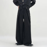 Aidase Mens Y2k Basic Casual Pants 2024 New Genderless Fashion Individuality Loose Retro Solid Color Floor-Length Wide-Leg Pants Unisex aidase-shop