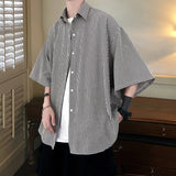 =Aidase Shirt man fashion Streetwear Casual Plaid Shirt Men'S Half Sleeve High Quality Loose Spring Summer Fashion Chemise Homme aidase-shop