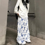 AIDASE  -  Women's Summer Autumn Casual Pants French Vintage Loose Casual Pants Lady Mopping Straight Leg Wide Leg Pants aidase-shop