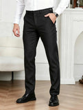 AIDASE  -  New Casual Solid Color Suit Trousers Men Spring Trendy Belt High Waist Pants Male Business Office Fashion Pleated Straight Pants aidase-shop