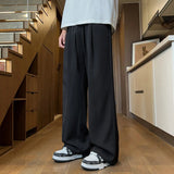 AIDASE  -  Trendy Men's Casual Pants Summer New American Style Thin Straight Leg Drawstring Elastic Waist Sports Trousers aidase-shop