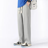 AIDASE  -  Summer High Quality Ice Silk Wide Leg Pants for Men's New Trendy Versatile Floor Sweeping Straight Leg Casual Sports Pant aidase-shop