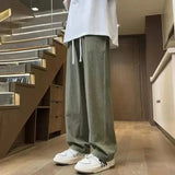 AIDASE  -  Casual Trousers for Men's Summer New Ice Silk Trendy Sports Loose Straight Tube for Men aidase-shop