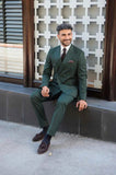 AIDASE  -  Business Striped Mens Wedding Tuxedos Peaked Lapel Double Breasted  Groom Wear Party Birthday Pants Suits 2 Pieces Customized aidase-shop