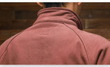 AIDASE  -  American Retro Half Zipper Lapel Hoodie Men's New Velvet Pullover Sweatshirts Autumn Winter Raglan Sleeve Amikage Tough Coats aidase-shop