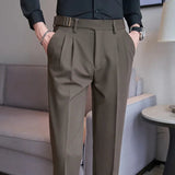 AIDASE  -  Men's Suit Pants, White Black Trousers, Gray Khaki Trousers, Men's Fashion Slim Fit Trousers, Size 28 29 30 31 32 33 34 36 aidase-shop