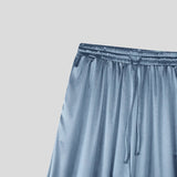 AIDASE  -  Mens Pants Solid Color Joggers Drawstring Loose Casual Wide Leg Trousers Men Streetwear 2025 Fashion Long Pants S-5XL aidase-shop