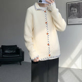 AIDASE  -  Casual collar knitted sweater men Winter Newly designed cardigan sweater Daily casual sweater jacket fashion Korean men's aidase-shop