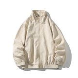AIDASE  -  Men's Loose Casual Jacket Spring Autumn Fashion Solid Color Stand Collar Long Sleeve Couple Outwear Coat Man High Quality Jacket aidase-shop