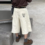 Aidase Mens Corduroy Casual Wide Leg Cropped Pants Genderless 2024 Spring New Breathable Streetwear Loose Versatile Shorts Unisex aidase-shop