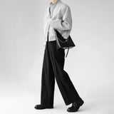 Aidase High-Grade Three-Dimensional Stitching Luxury Pants Men 2025 Spring New Loose Straight Casual Suit Pants Woolen Wide-Leg Pants