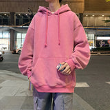 Aidase 2024 Spring Autumn Men Hoodies Fashion Hip Hop Hooded Oversized Sweatshirt Solid Casual Streetwear Loose Hoody Sweatshirts M-5XL aidase-shop