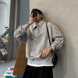 Aidase Tops Polo Stripe White Male Clothes Sweatshirts T Shirts for Men Aesthetic Korean Autumn Luxury One Piece Regular Fit Cotton F A aidase-shop