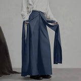 AIDASE  -  Men Wide Leg Pants Solid Color Button Joggers Casual Irregular Trousers Men Streetwear Loose 2025 Fashion Men Long Pants aidase-shop