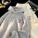 Aidase Korean Wind Classic Loose Print Hooded Sweatshirt Casual Sports Pullover Hoodie Oversized Men Women Hooded