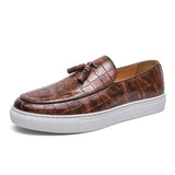 AIDASE  -  Zapatos De Hombre Loafers Men's Tassel Slip-On Comfortable Men Leather Shoes Casual Shoes Fashion Oxford Shoes Large Size 38-47 aidase-shop
