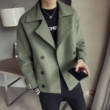 Aidase Autumn Winter Fashion New Men Solid Color Short Jacket Korean Version Casual Comfortable Warm Woolen Coat for Men aidase-shop