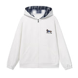 Aidase Korean Style Embroidered Puppy Pattern Hooded Cardigan Sweatshirt 2025 Spring Hoodie Sweatshirt Harajuku Textured Jacket