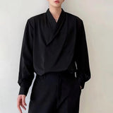 AIDASE  -  Winter New Men's Solid Color Long-Sleeve Shirt Japanese Retro Fashion Trendy High Street Loose Casual Niche Men's Top aidase-shop