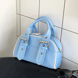 AIDASE  -  Korean Casual Pillow Bags For Women Luxury Designer Handbags Purses In Polyester Belt Buckle Top Handle Cloth Shoulder aidase-shop