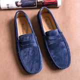 AIDASE  -  Men's Loafers Hot Selling Spring Autumn Men's Suede Leather Shoes for Commuting Massage Sole Flat Bottomed Walking Shoes aidase-shop