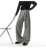 AIDASE  -  Trend New Men Casual Trousers 2025 Autumn Fashion Solid Color Straight-leg All-match Male Pants Loose Menswear Tide 21E7546 aidase-shop