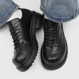 AIDASE  -  Men's Big Head Derby Shoes Business Casual Leather Shoes All-Match Summer New Fashion Casual Thick Bottom Shoes aidase-shop