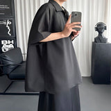 AIDASE  -  Fake Two-Piece Men's Tops Stylish short sleeve simple solid color male t-shirt summer new trend all-match menswear 21E6628 aidase-shop